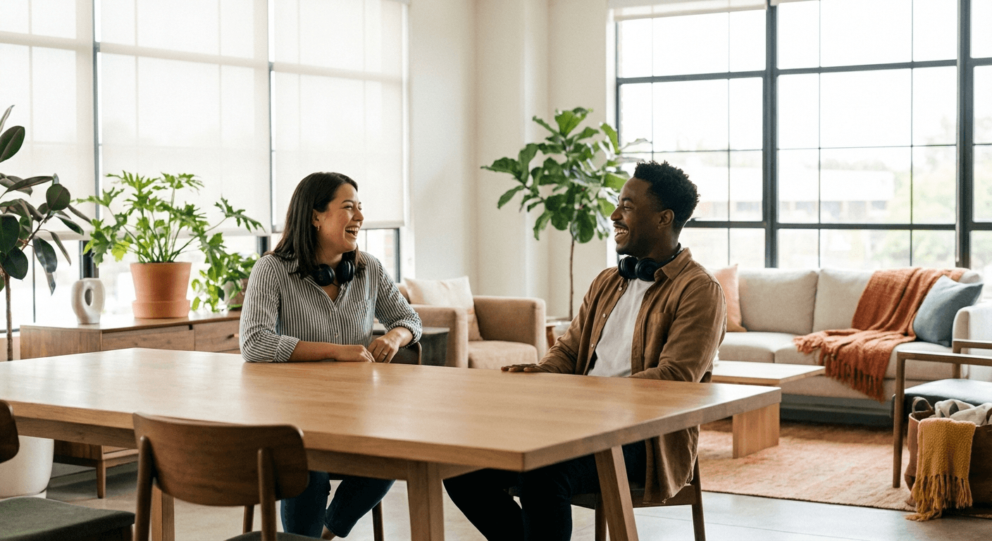 Website chatbot widget interface showing AI conversation