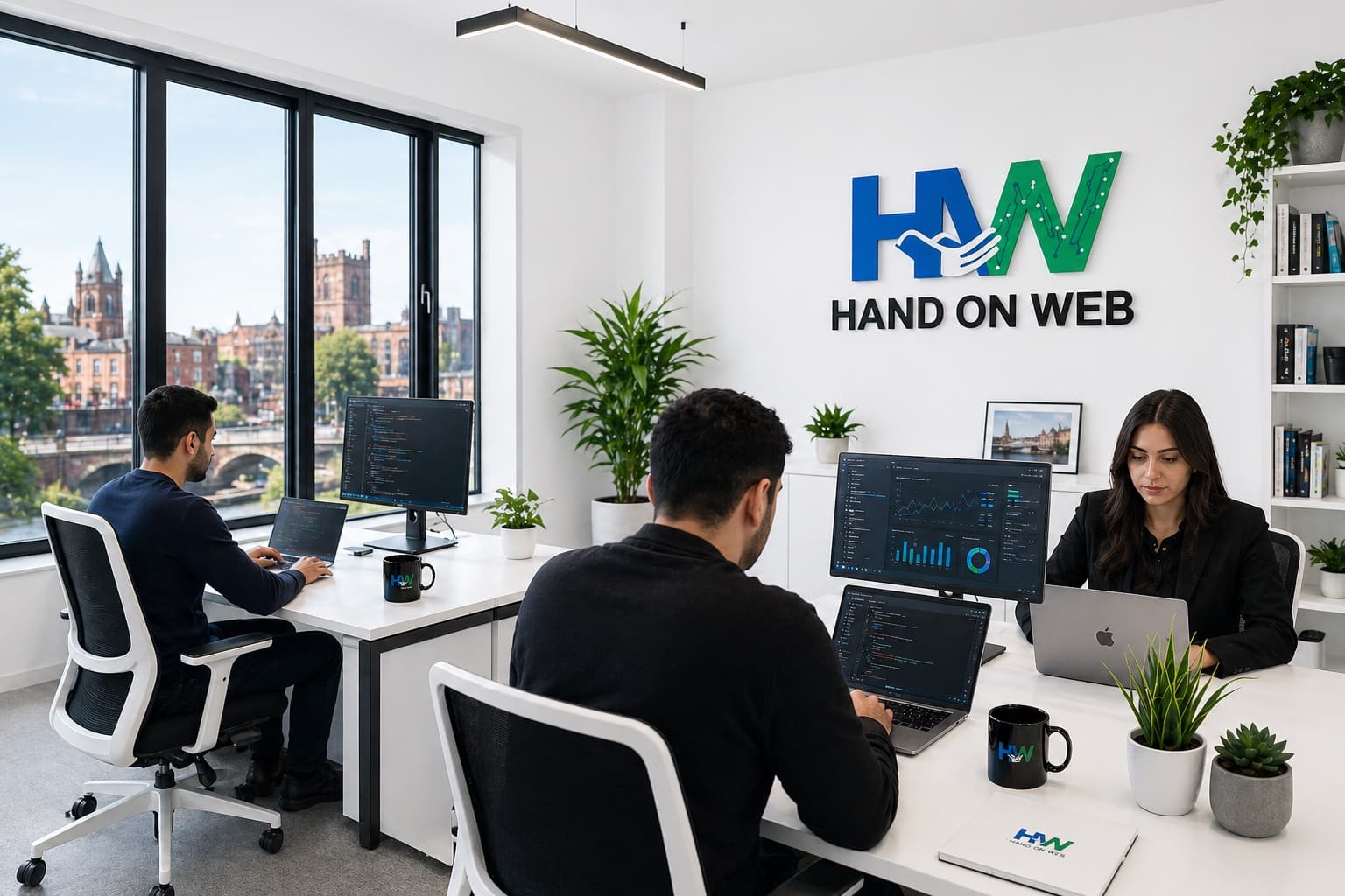 Hand On Web meeting space at the Riverside Innovation Centre, Chester