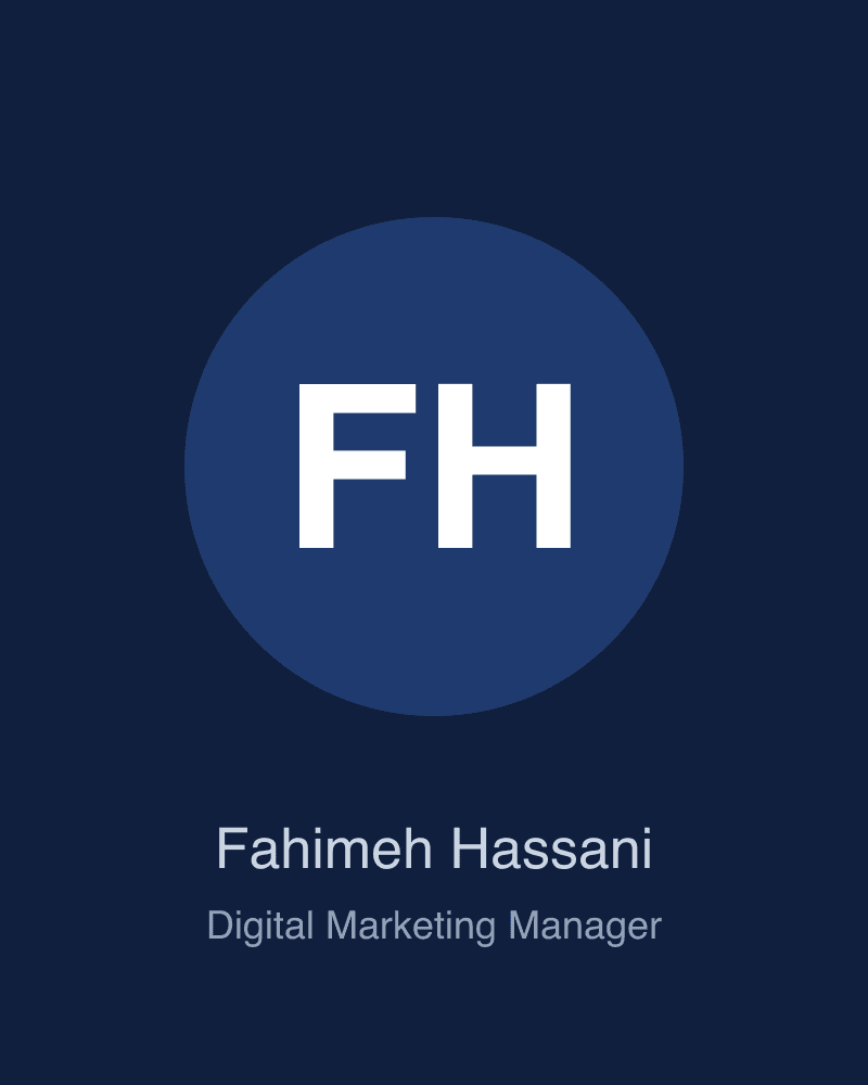 Portrait of Fahimeh Hassani, Digital Marketing Manager at Hand On Web